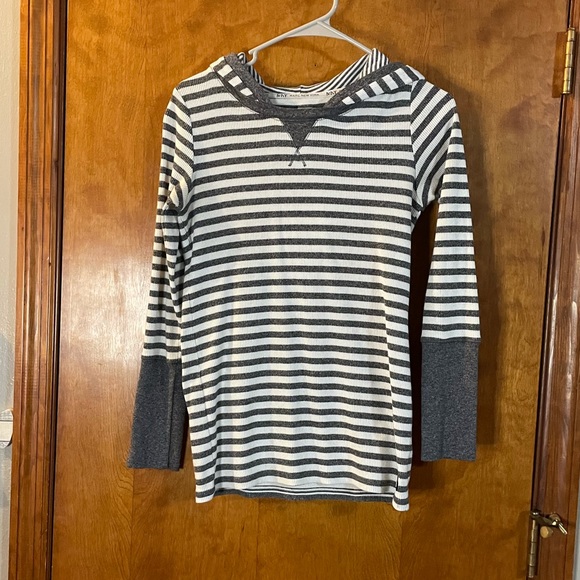 Marc New York Tops - Marc New York thermal striped hoodie